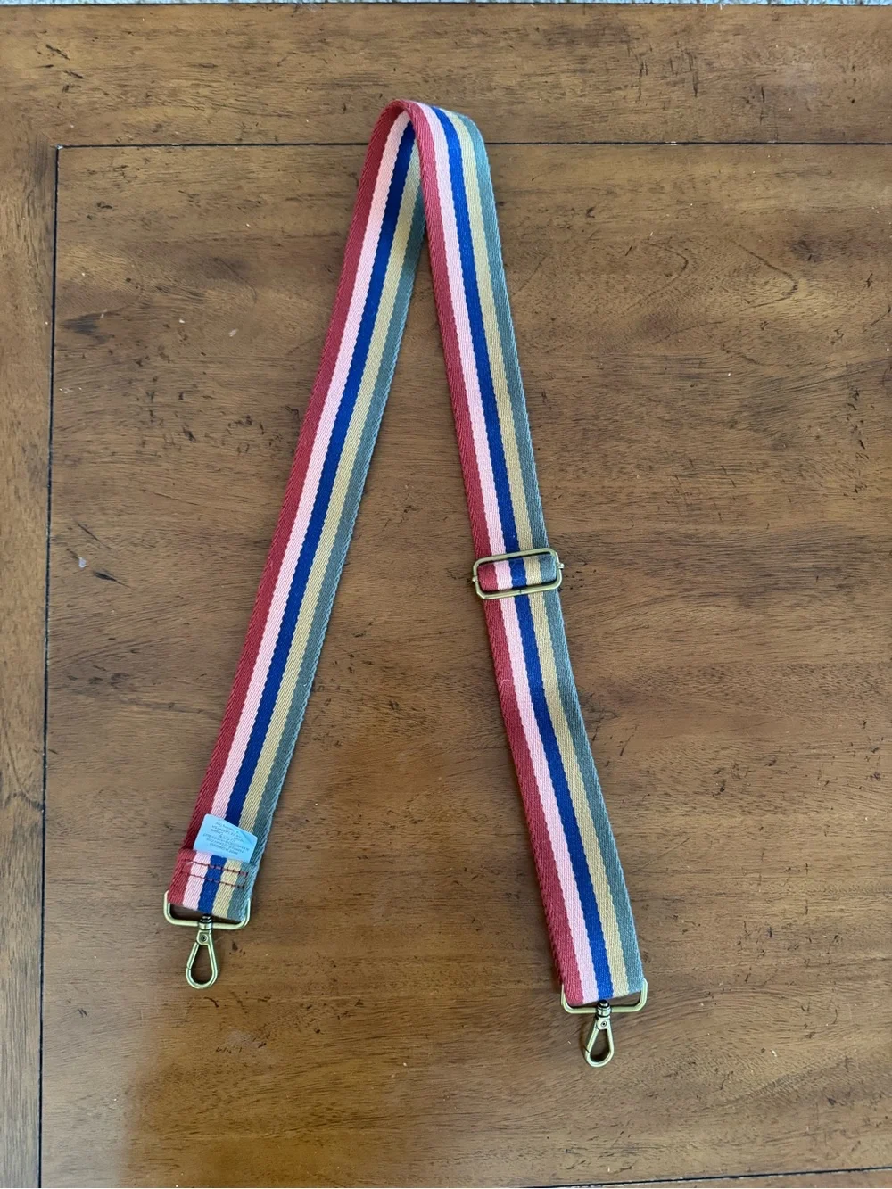 J. Crew Adjustable Striped Canvas Bag Strap in Multicolor